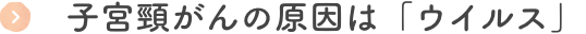 子宮頸がんの原因は「ウイルス」